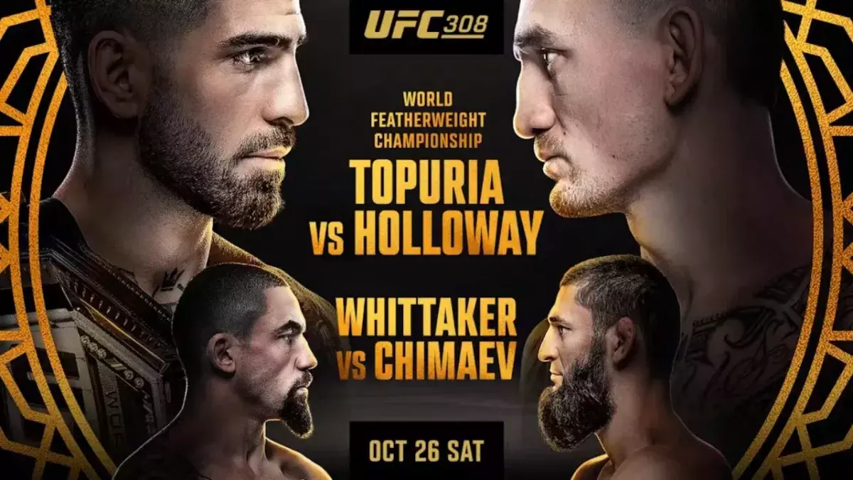 L'affiche officielle de l'UFC 308. 