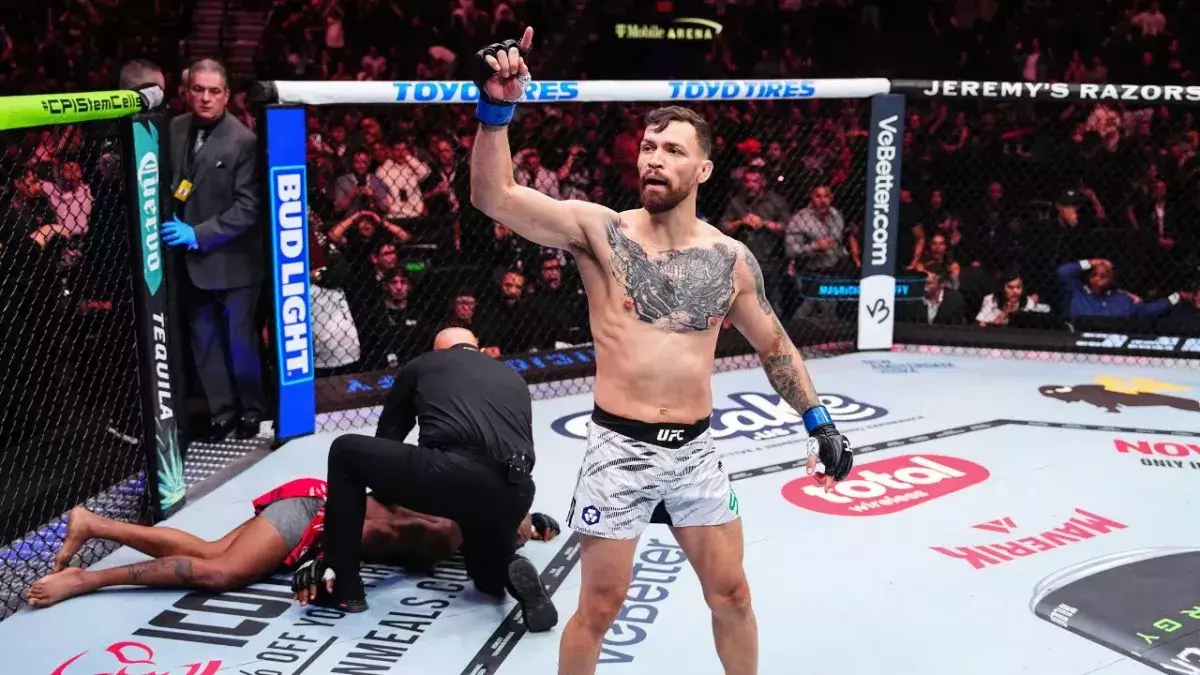 Mauricio Ruffy après sa victoire par KO face à King Green.