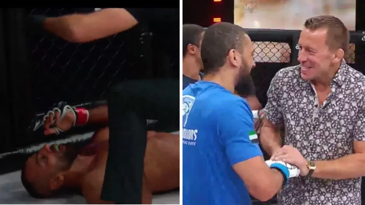 Mehdi Saadi a été félicité par Georges St-Pierre après sa victoire par KO à l'UAE Warriors 47. 