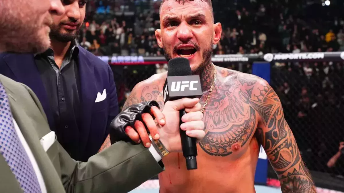 Renato Moicano s'en est pris à Emmanuel Macron après sa victoire contre Benoit Saint-Denis à l'UFC Paris 2024. 
