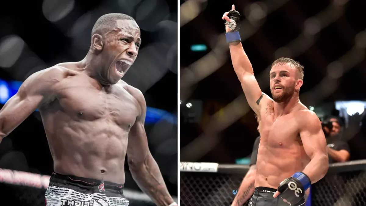 Taylor Lapilus et Cody Stamann dans la cage de l'UFC