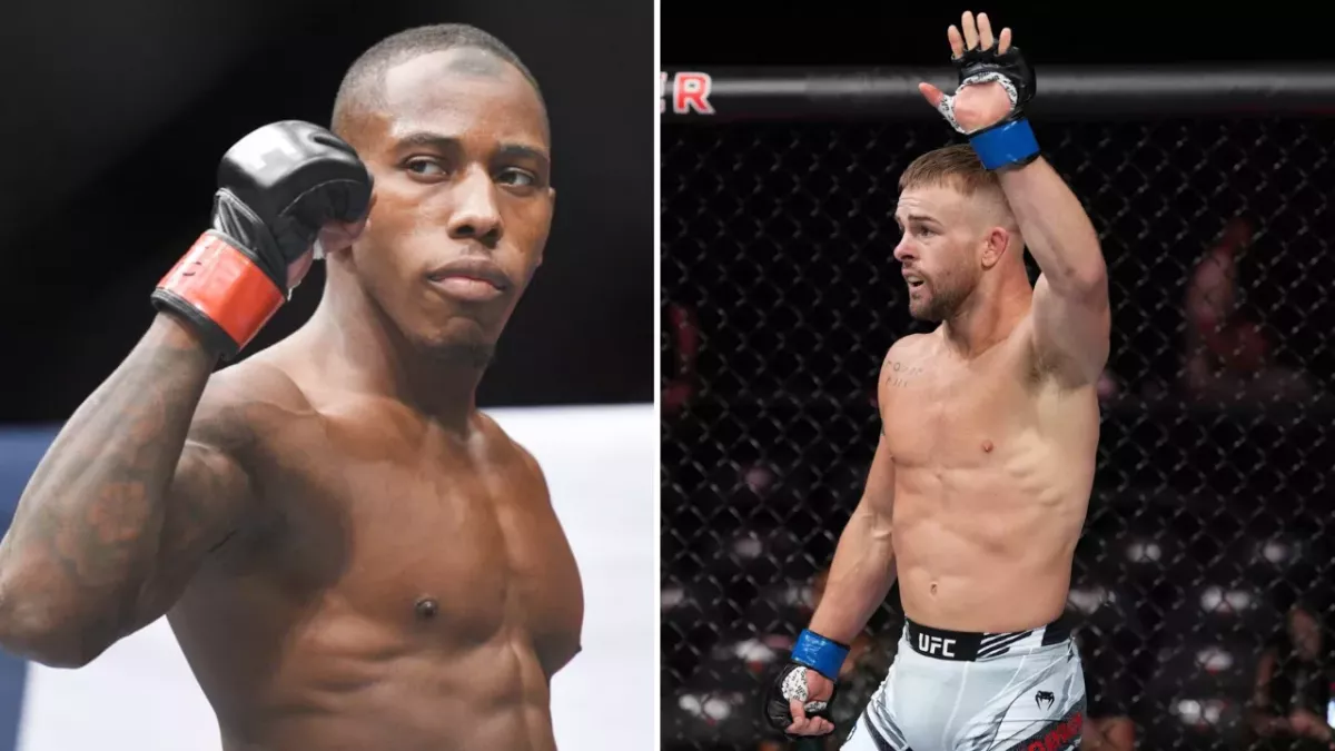 Taylor Lapilus et Cody Stamann dans la cage de l'UFC