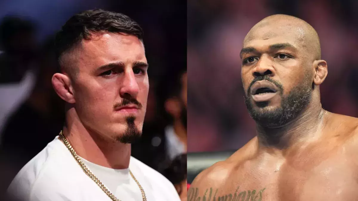 Tom Aspinall et Jon Jones 