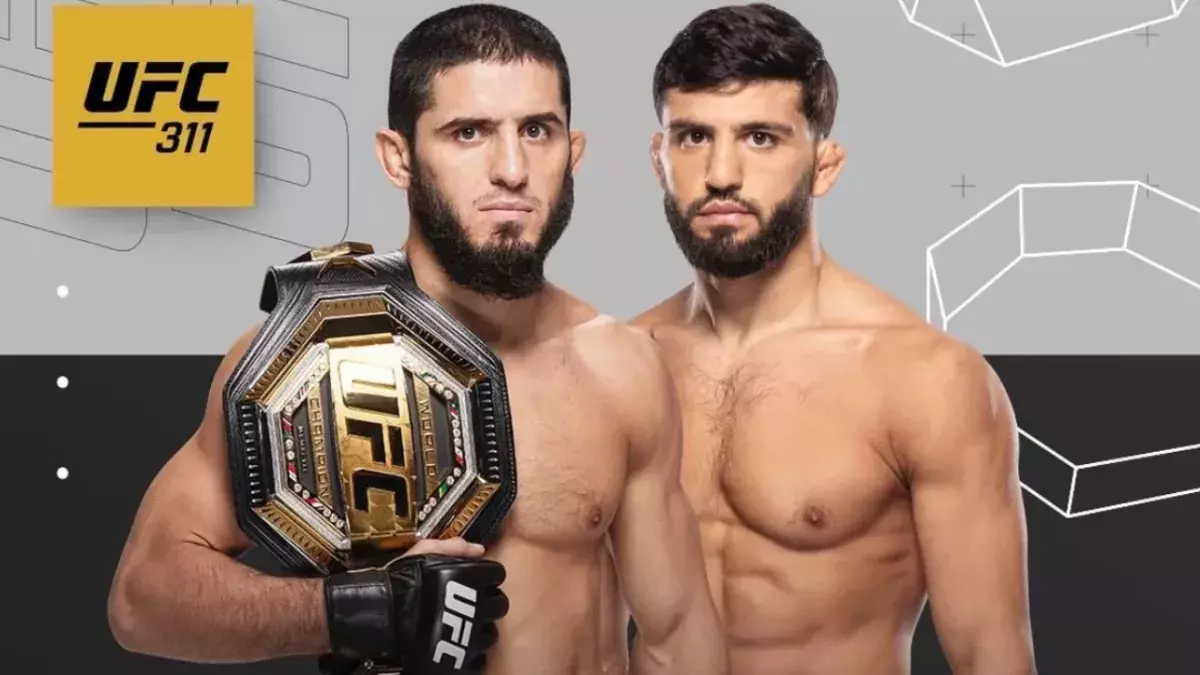 Visuel officiel Makhachev vs Tsarukyan 