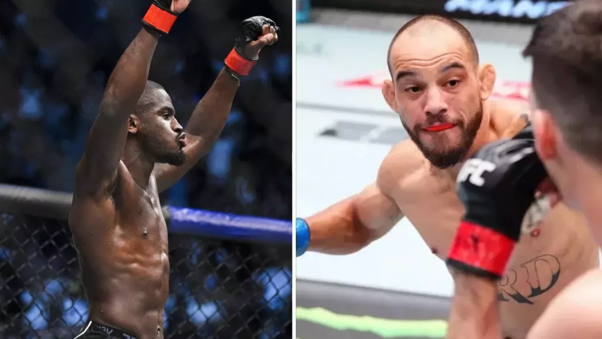 William Gomis et Jean Silva dans la cage de l'UFC