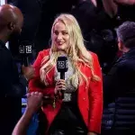 Ebanie Bridges au micro de DAZN. 