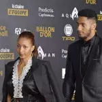 Estelle Mossely et Tony Yoka à la cérémonie du Ballon d'Or en 2018.