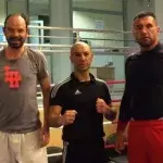 Jérôme Le Banner et Édouard Philippe à l'entrainement. 