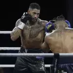 Tony Yoka lors de sa défaite face à Ryad Merhy, le 9 décembre 2023.