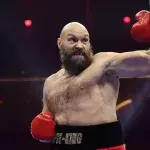 Tyson Fury lors de son deuxième combat contre Oleksandr Usyk. 