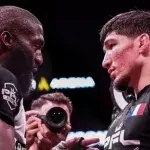 Cédric Doumbé et Baissangur "Baki" Chamsoudinov lors de leur premier combat. 