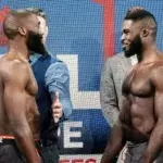 Cédric Doumbé et Jordan Zébo pendant leur face à face. 