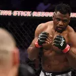 Francis Ngannou lors d'un combat à l'UFC. 