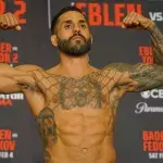 Henry Corrales lors de la pesée du Bellator 290. 
