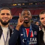 Islam Makhachev, Ousmane Dembélé et Khabib Nurmagomedov.
