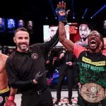 Jason Jackson devenant champion welterweight du Bellator