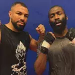 Karl Amoussou, légende du MMA français, est venu aider Cédric Doumbé dans son camp d'entrainement pour préparer le combat contre Baki. 