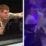 Marvin Vettori a rpis part à une bagarre générale lors d'un gala de boxe à Rome.