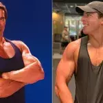 Arnold Schwarzenegger et son fils Joseph Baena