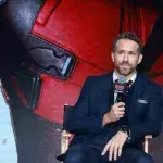 Ryan Reynolds lors de la présentation de Deadpool à Pékin 