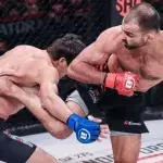 Chance Rencountre a été touché par un superbe "spinning back kick" d'Andrey Koreshkov. 