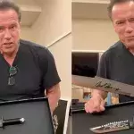 Schwarzenegger se moque du couteau de Stallone
