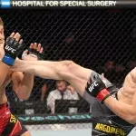 Abus Magomedov of Russia kicks Dustin Stoltzfus