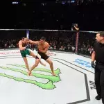 Conor McGregor, ici face à Nate Diaz, est le combattant de MMA le mieux rémunéré. 