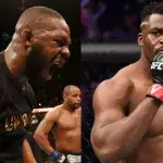Francis Ngannou et Jon Jones