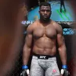 Francis Ngannou lors de son combat face à Stipe Miocic. 
