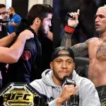 Islam Makhachev et Charles Oliveira et Ciryl Gane 
