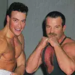 Jean-Claude Van Damme aux côtés de son coach de toujours, Claude Goetz. 