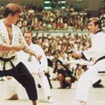 Joe Lewis et Chuck Norris en finale de All American Karate Championship en 1967. 