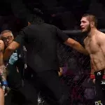 Khabib Nurmagomedov et Conor McGregor à l'UFC 229