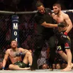 Khabib Nurmagomedov et Conor McGregor à l'UFC 229