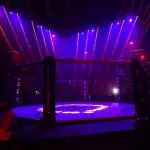 Une cage de MMA. 
