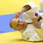 Vladimir Poutine lors d'un entrainement de l'équipe nationale de judo russe. 