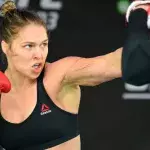 Ronda Rousey à l'entrainement à l'époque où elle combattait à l'UFC. 