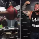 Eddie Hall strongman punch machine 