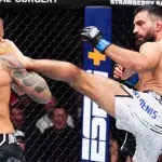 Benoit Saint-Denis a dominé Dustin Poirier avant de se faire mettre KO dans le 2e round. 