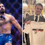 Benoit Saint-Denis a invité Emmanuel Macron à son combat contre Dustin Poirier à l'UFC 299. 