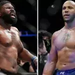 Blaydes et Gane dans la cage de l'UFC