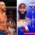 Ciryl Gane voit un combat disputé entre Cédric Doumbé et Baki au PFL Paris 2. 