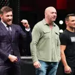 Conor McGregor, Dana White et Michael Chandler. 