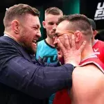 Conor McGregor et Michael Chandler lors de leur confrontation sur l'émission "The Ultimate Fighter". 