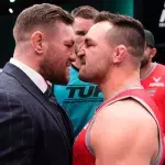 Conor McGregor et Michael Chandler lors du tournage de "The Ultimate FIghter". 