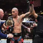 Dana White et Alex Pereira lors de l'UFC 300.