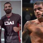 Daniel Woirin voir Benoit Saint-Denis inquiéter Dustin Poirier débout et au sol. 