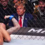 Donald Trump au premier rang d'un évènement organisé par l'UFC. 