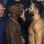 Face à face entre Nassourdine Imavov et Israel Adesanya 
